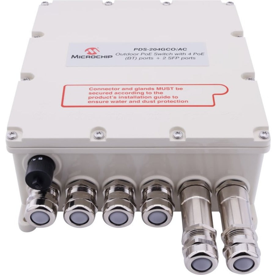 Microchip PDS-204GCO Outdoor PoE Switch - Outdoor PoE-Managed Switch With Four-Port