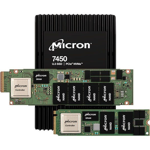 Micron 7450 PRO 1.92 TB Solid State Drive - M.2 22110 Internal - PCI Express NVMe (PCI Express NVMe 4.0 x4) - Read Intensive - TAA Compliant MTFDKBG1T9TFR1BC15AB