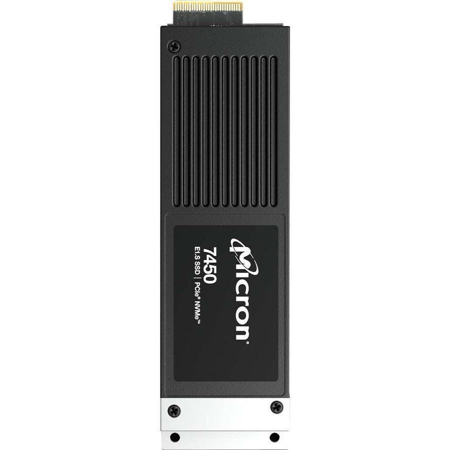 Micron 7450 PRO 7.68 TB Solid State Drive - E1.S - EDSFF Internal - PCI Express NVMe (PCI Express NVMe 4.0 x4) - Read Intensive - TAA Compliant MTFDKCE7T6TFR1BC15AB