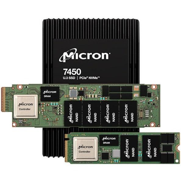 Micron 7450 PRO 960 GB Solid State Drive - M.2 2280 Internal - PCI Express NVMe (PCI Express NVMe 4.0 x4) - Read Intensive - TAA Compliant MTFDKBA960TFR1BC15AB
