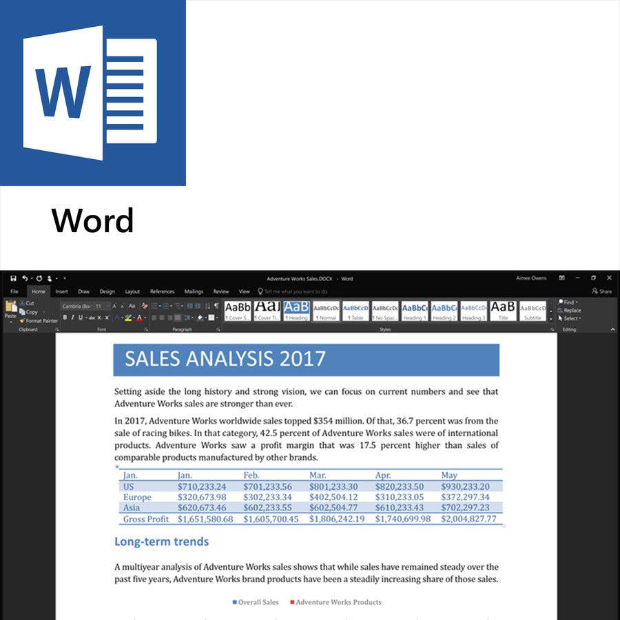Microsoft Office Home and Business 2019 | 1 device, Windows 10 PC/Mac Key Card