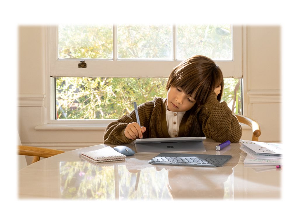 Microsoft Surface Go Type Cover - Keyboard - with trackpad, accelerometer - backlit - English - ice blue - demo - for