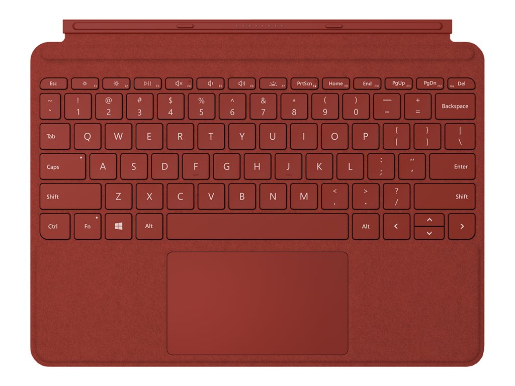Microsoft Surface Go Type Cover - Keyboard - with trackpad, accelerometer - backlit - English - poppy red - demo - for
