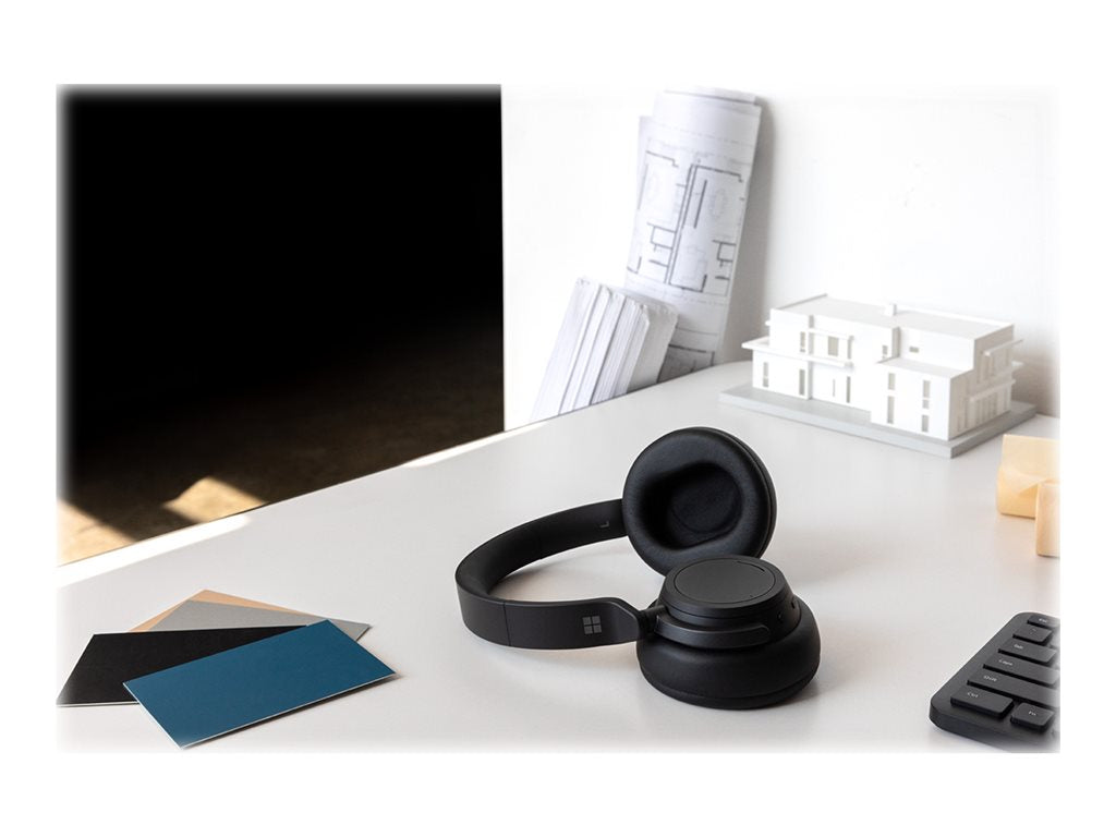 Microsoft Surface Headphones 2 - Headphones with mic - full size - Bluetooth - wireless - active noise canceling - 3.5