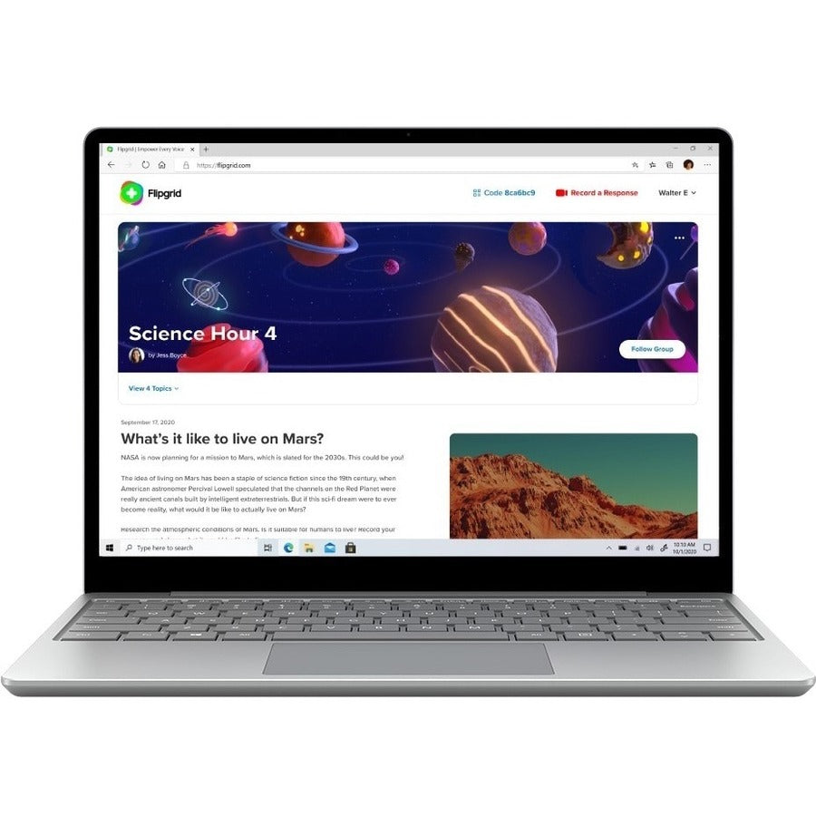 Microsoft Surface Laptop Go Notebook for Education 12.4 Touchscreen Notebook - 1536 x 1024 - Intel Core i5 10th Gen i5-1035G1 1 GHz - 8 GB RAM - 256 GB SSD - Platinum" 21M-00001