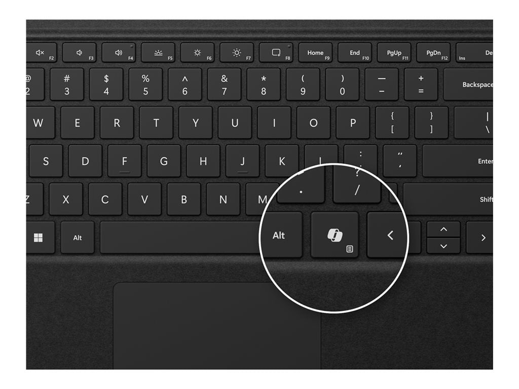 Microsoft Surface Pro Keyboard - Keyboard - with accelerometer, touchpad - QWERTY - English - black - for Surface Pro 8, Pro EP2-00395