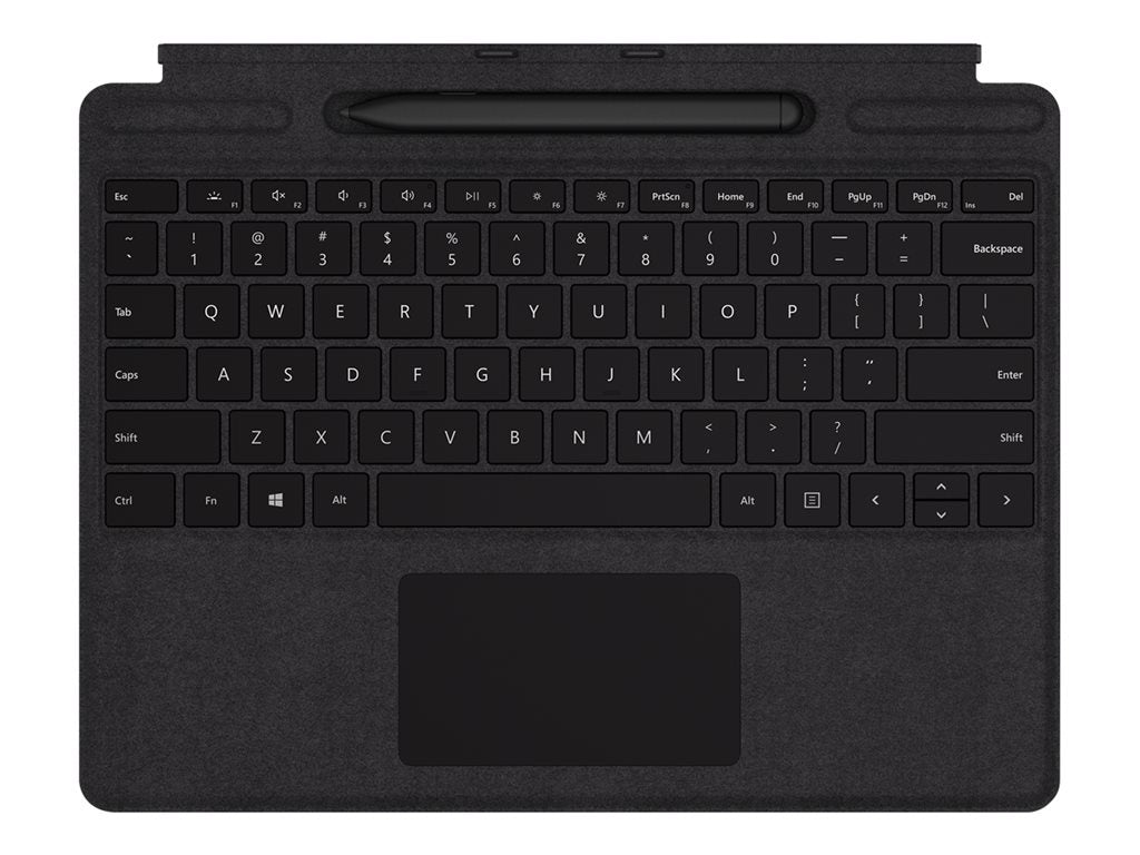 Microsoft Surface Pro X Signature Keyboard with Slim Pen Bundle - Keyboard - with trackpad - backlit - black - for