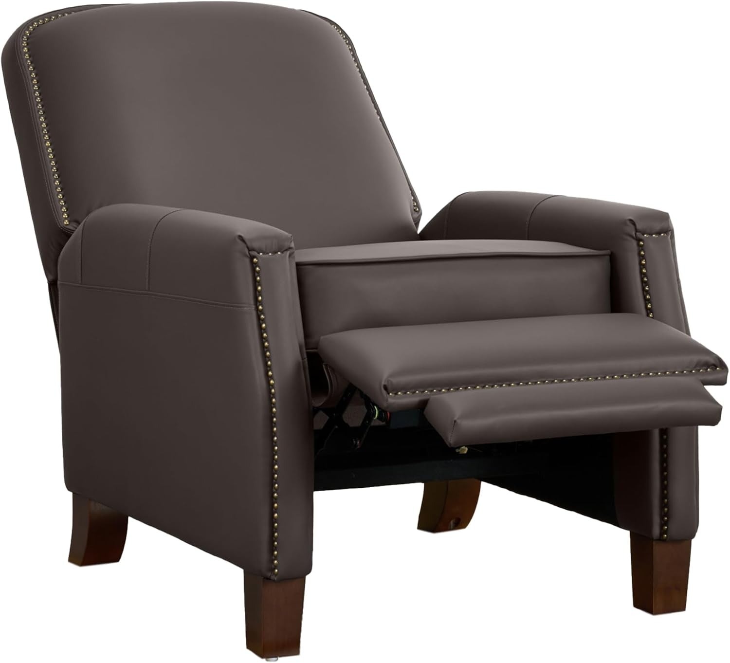 Mid Century Recliner Chair In Saddle Brown Adjustable