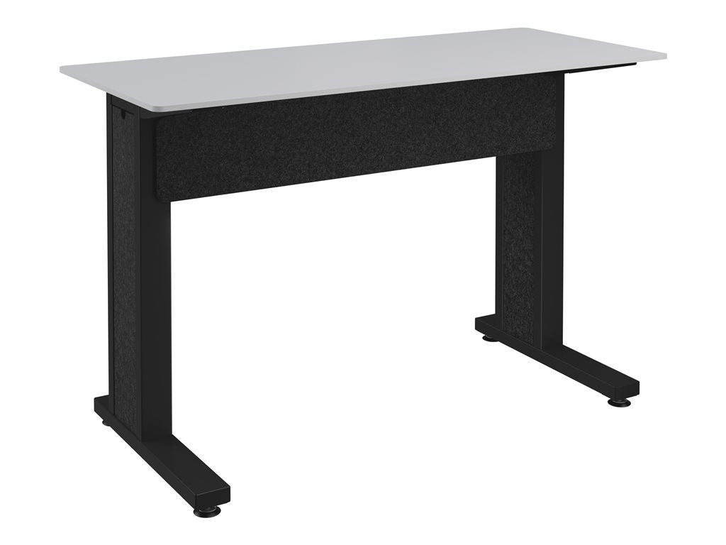 Middle Atlantic Forum - Table - rectangular - designer white - black, charcoal gray base