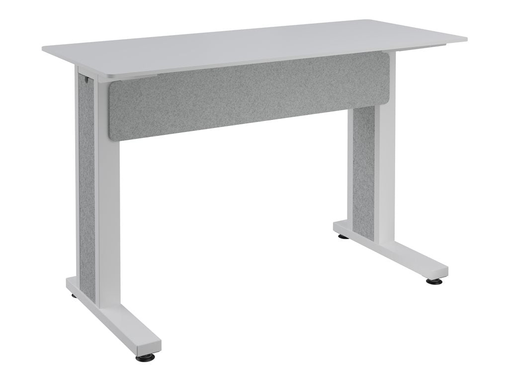 Middle Atlantic Forum - Table - rectangular - designer white - white, silver gray base