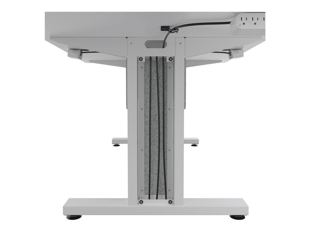 Middle Atlantic Forum - Table - rectangular - designer white - white, silver gray base