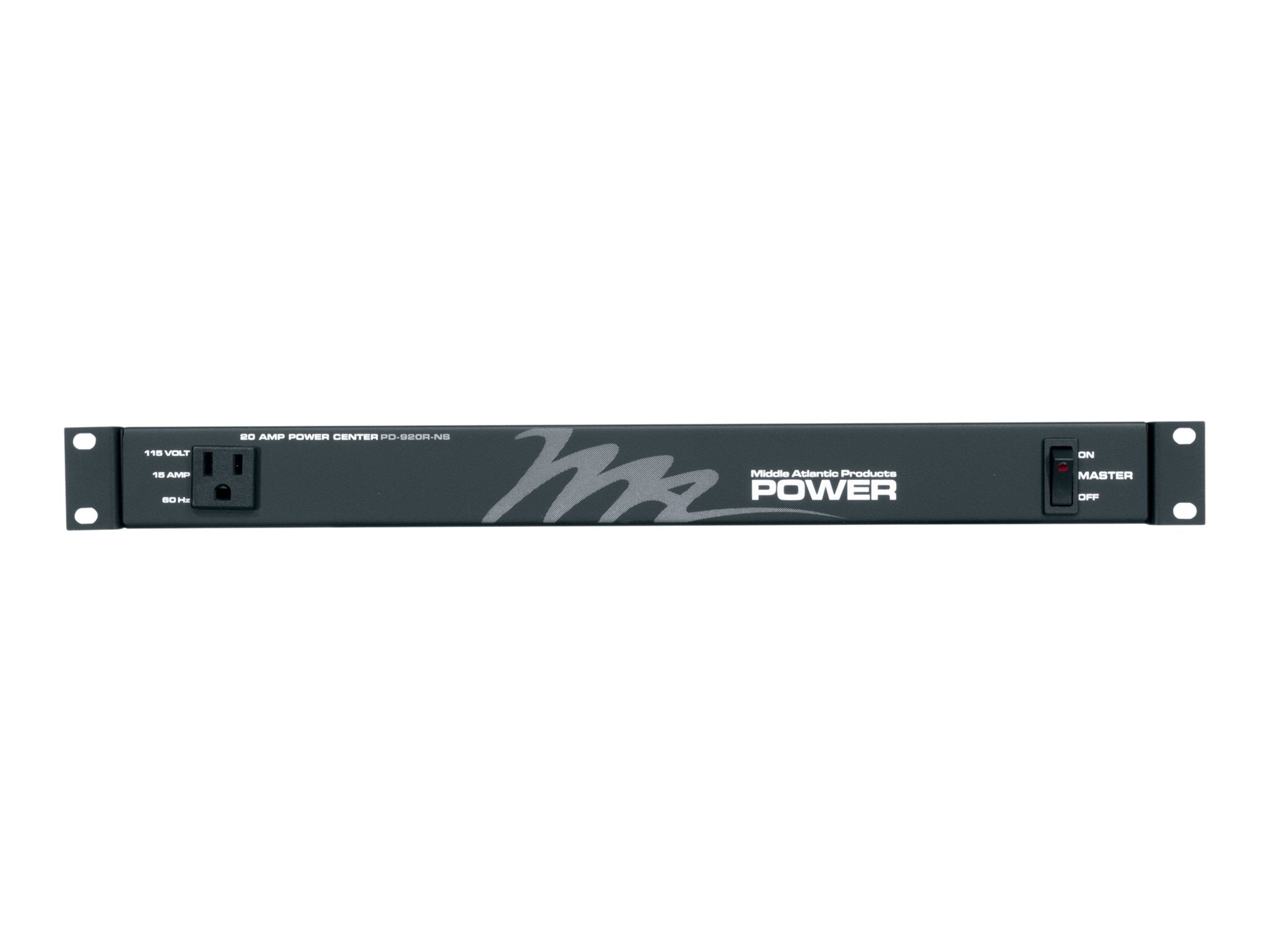 Middle Atlantic Rackmount Power Strip PD-915RC-20 - Power strip (rack-mountable) - AC 120 V - input: NEMA 5-15 - output