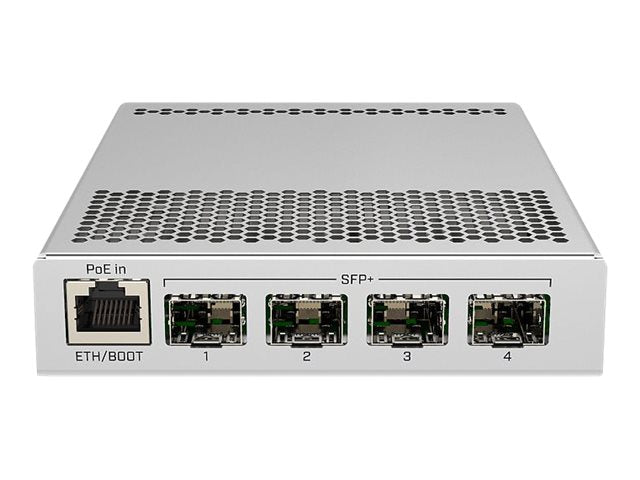 MikroTik CRS305-1G-4S+IN - Switch - 4 x SFP+ + 1 x 10/100/1000 (PoE) - desktop - PoE+ - DC power