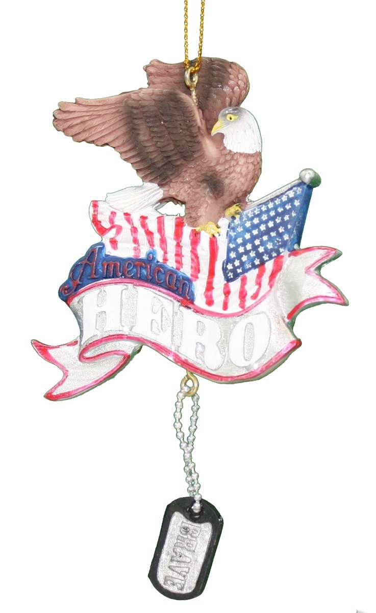 Military Bald Eagle Ornament - Hero