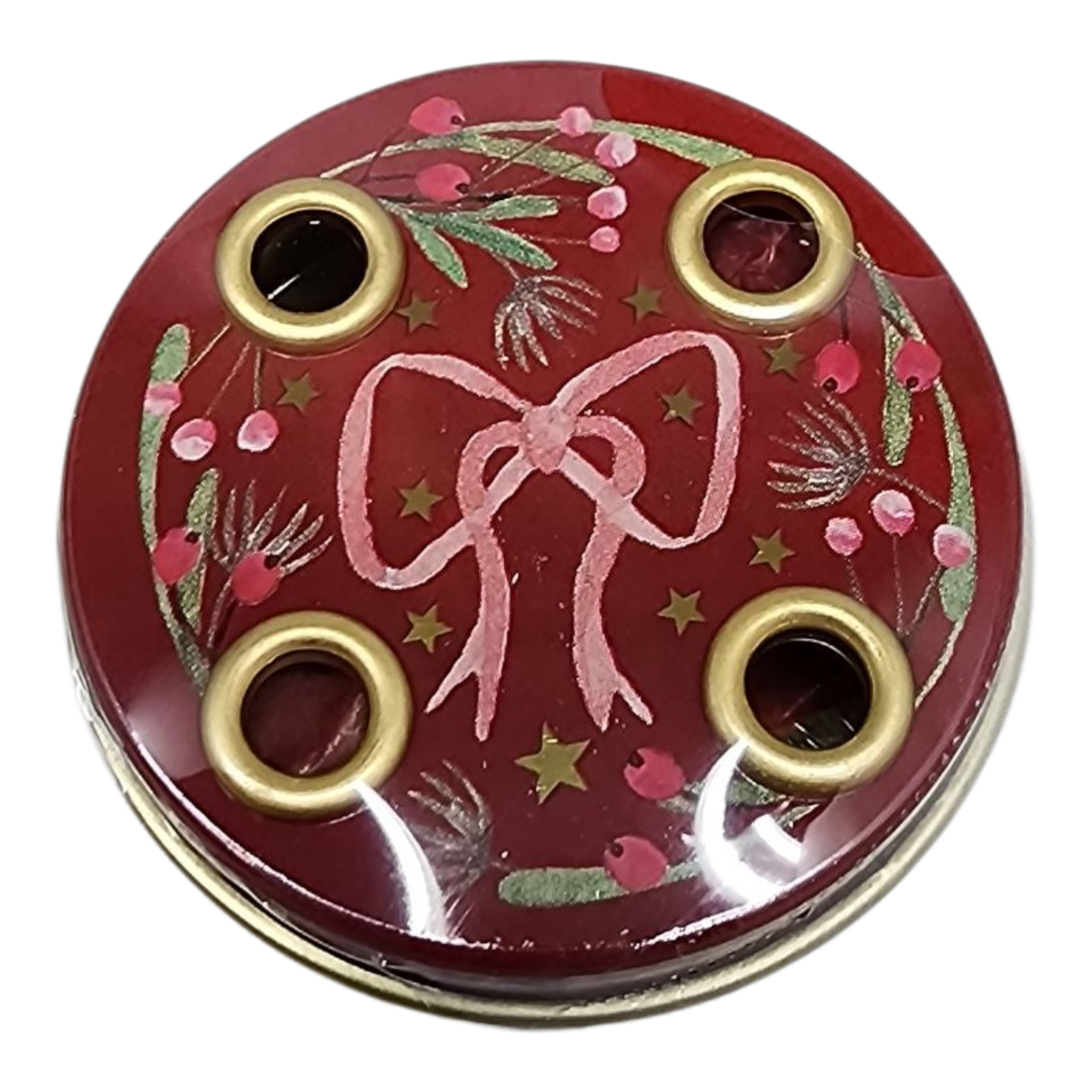 Mini Advent Tin with Candles - Beautiful Bow Wreath