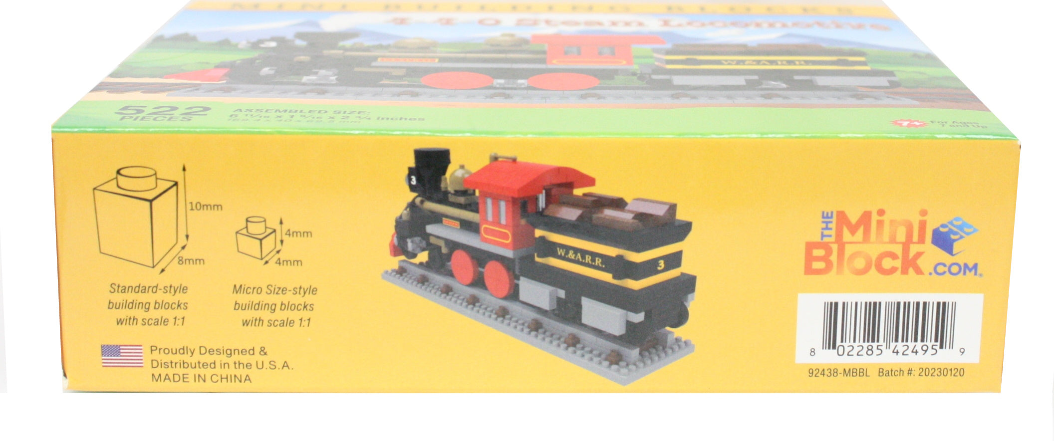 Mini Building Blocks - 4-4-0 Steam Locomotive