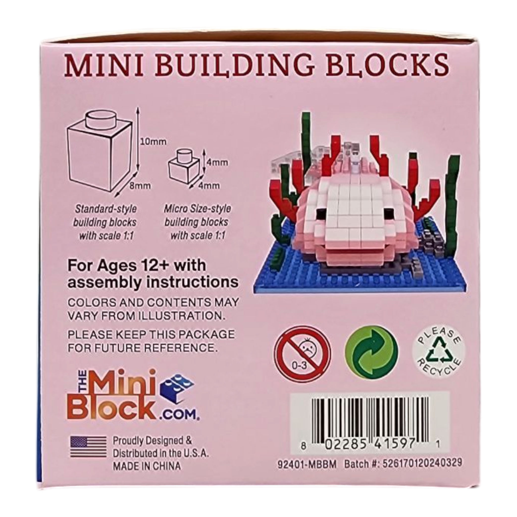 Mini Building Blocks - Axolotl