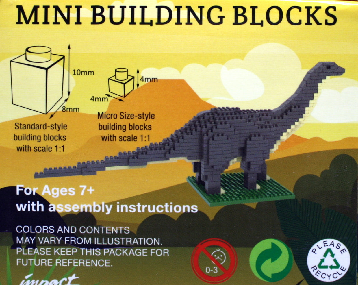Mini Building Blocks - Brontosaurus