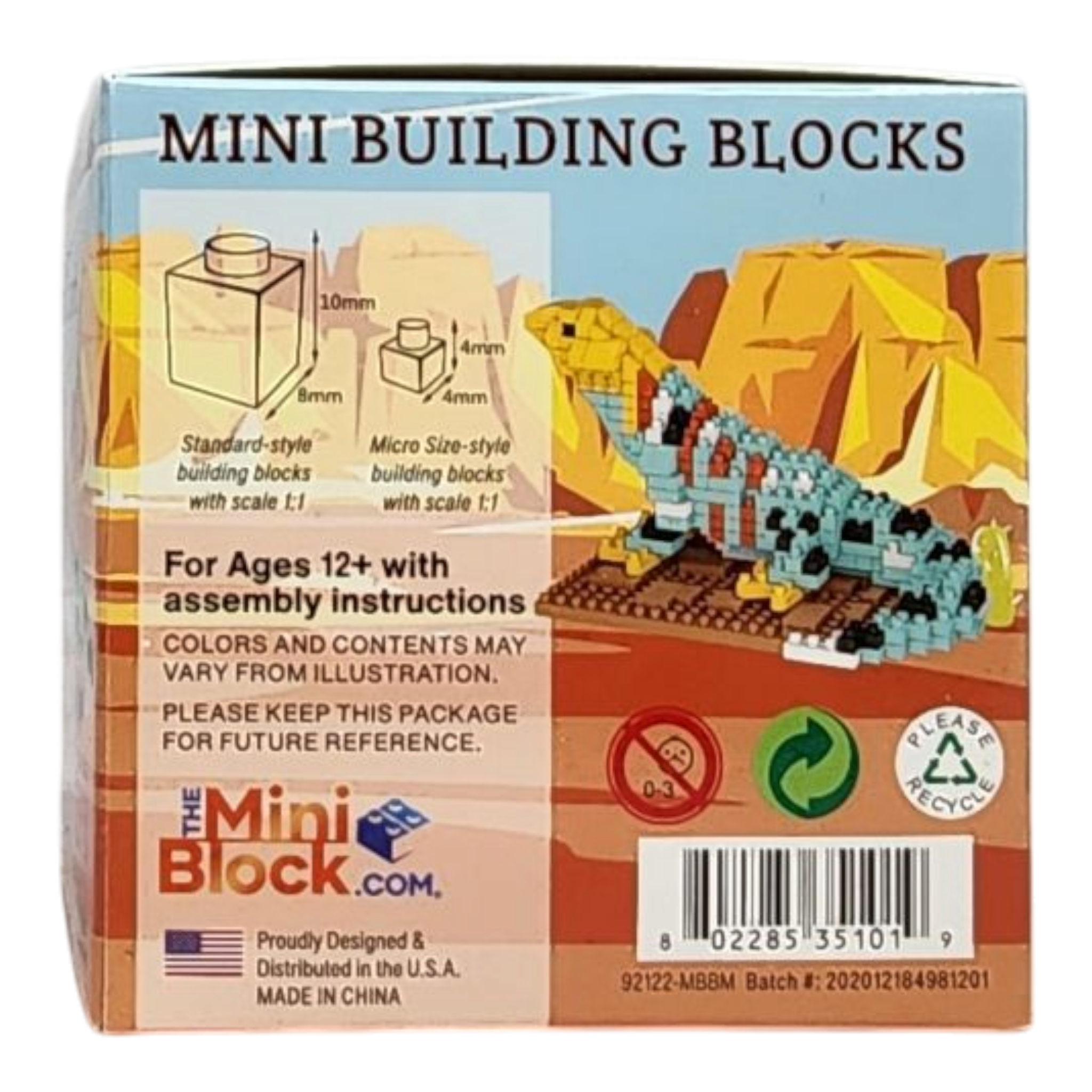 Mini Building Blocks - Collared Lizard