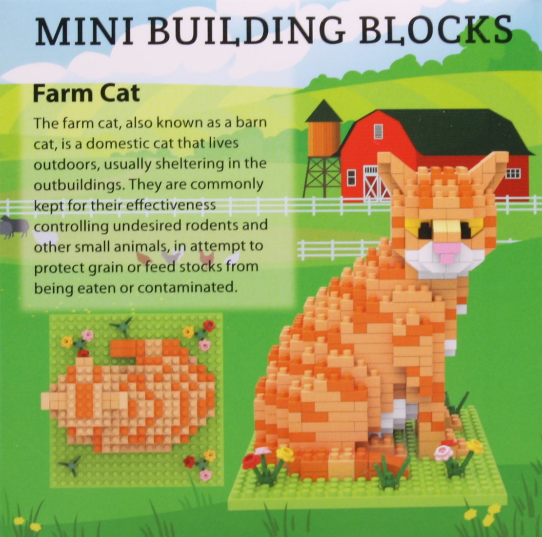 Mini Building Blocks - Farm Series - Cat