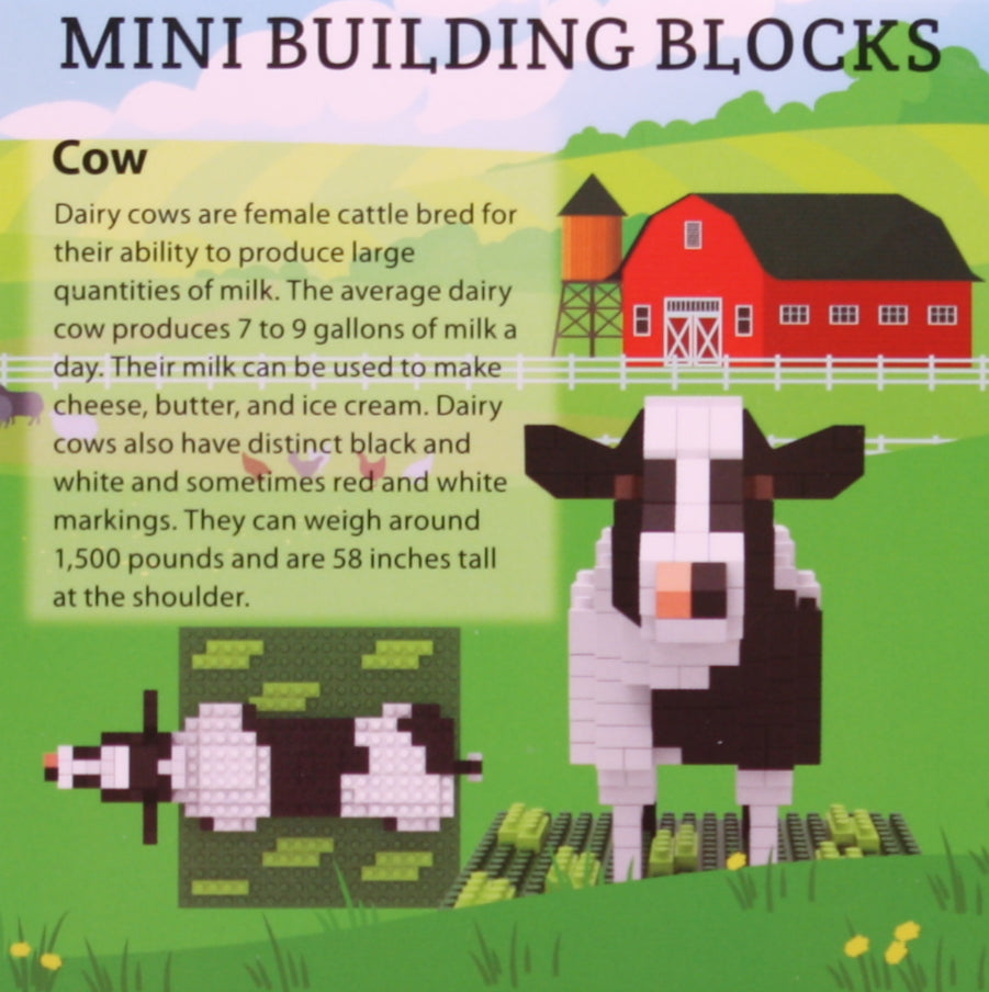 Mini Building Blocks - Farm Series - Cow