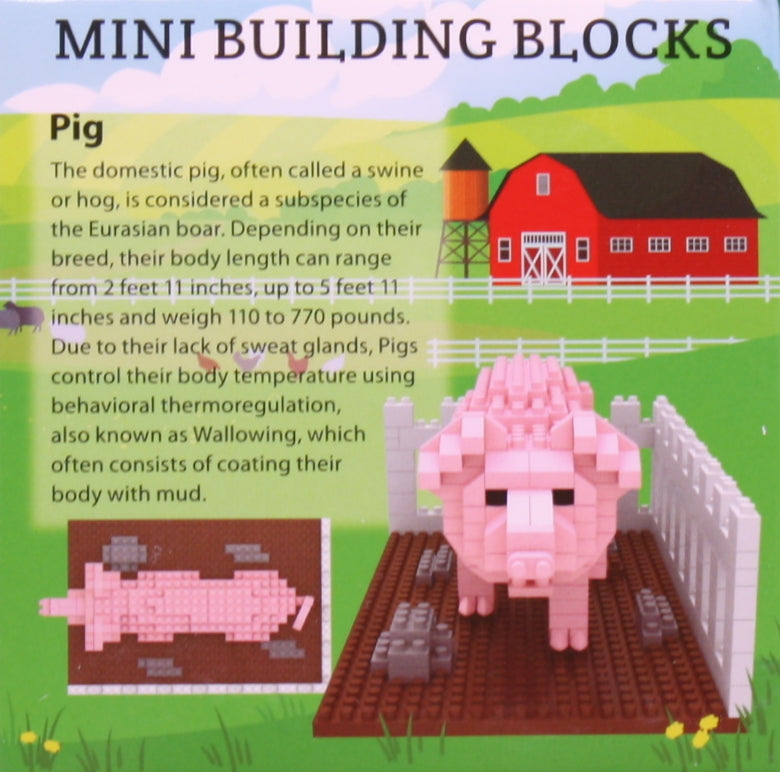 Mini Building Blocks - Farm Series - Pig