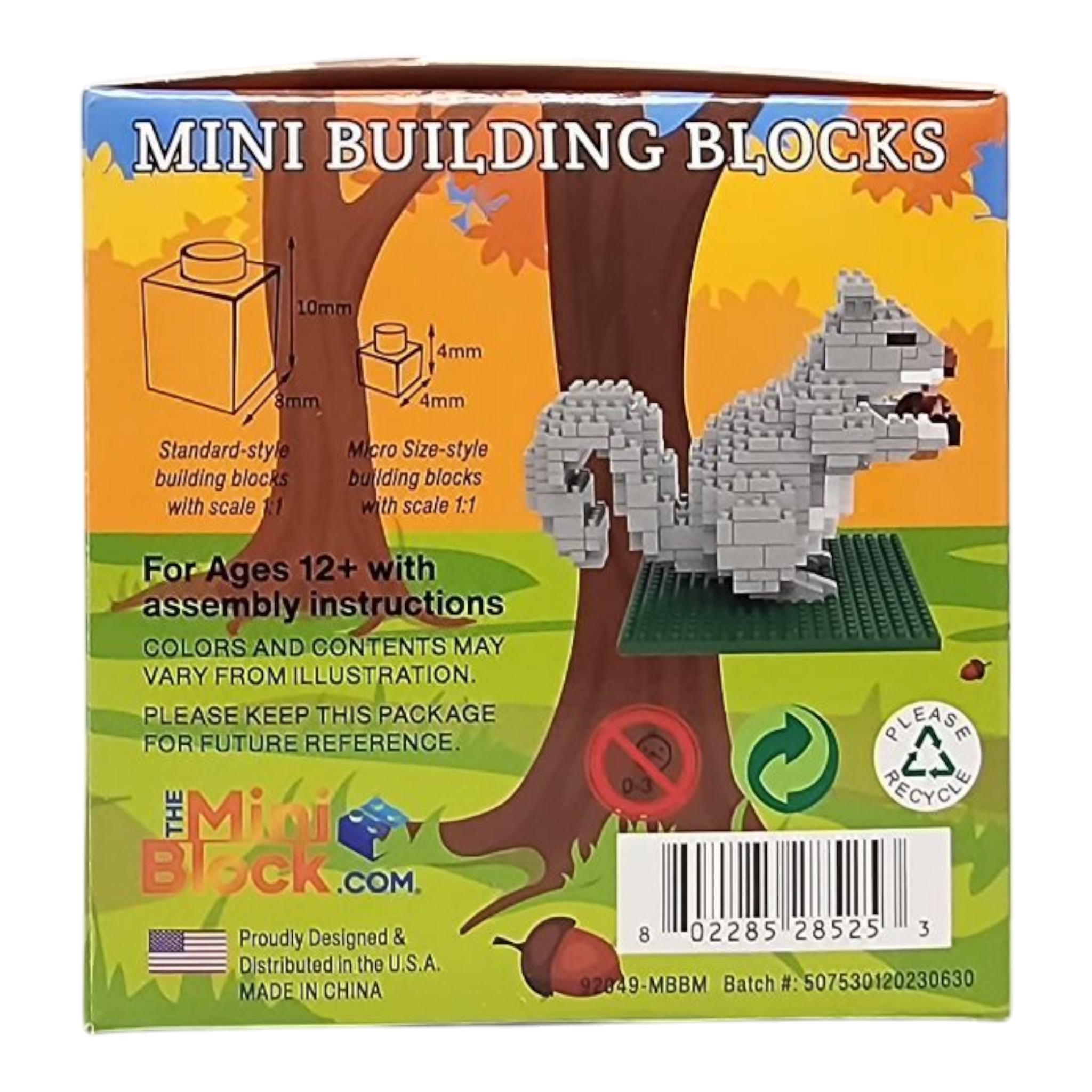 Mini Building Blocks - Gray Squirrel