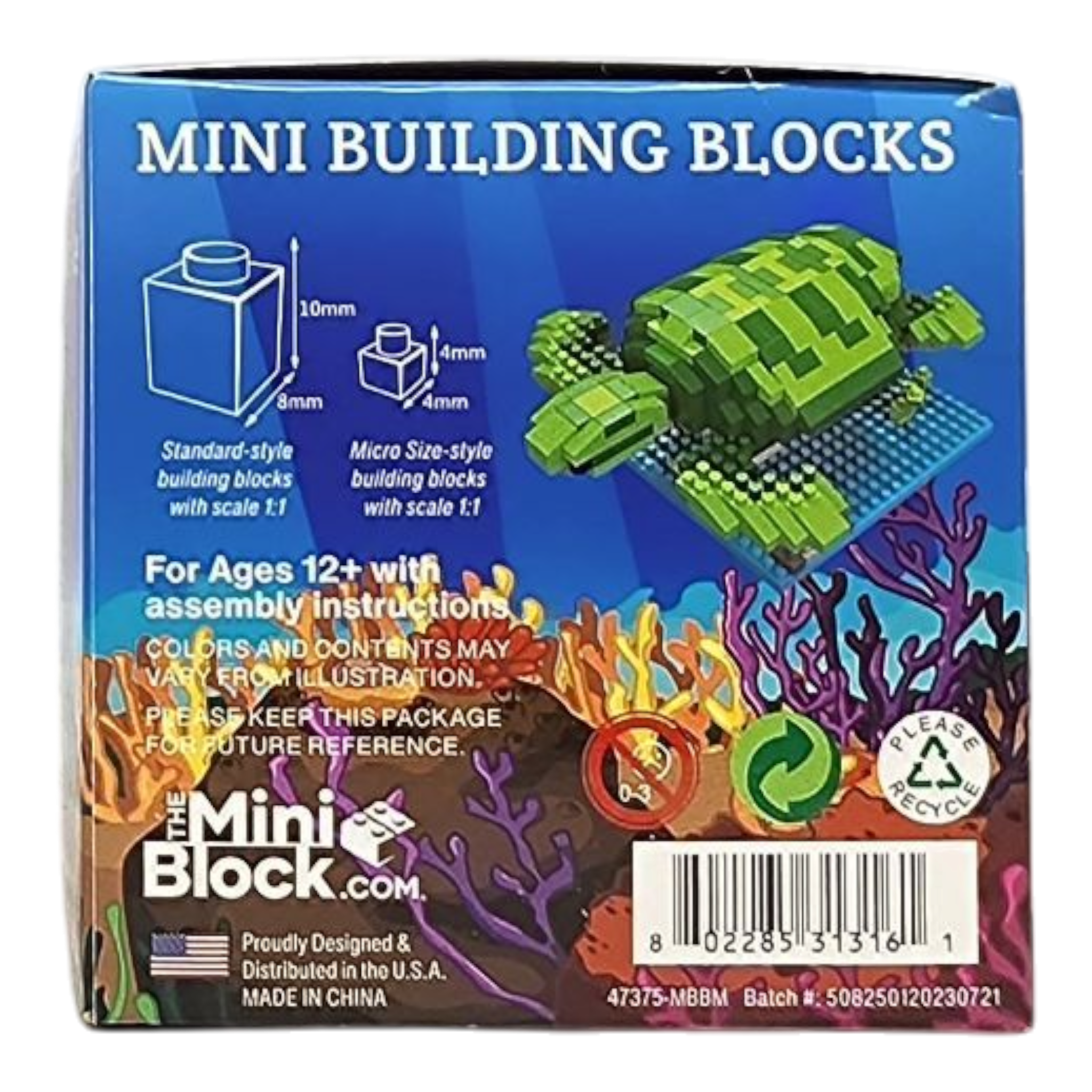 Mini Building Blocks - Green Sea Turtle
