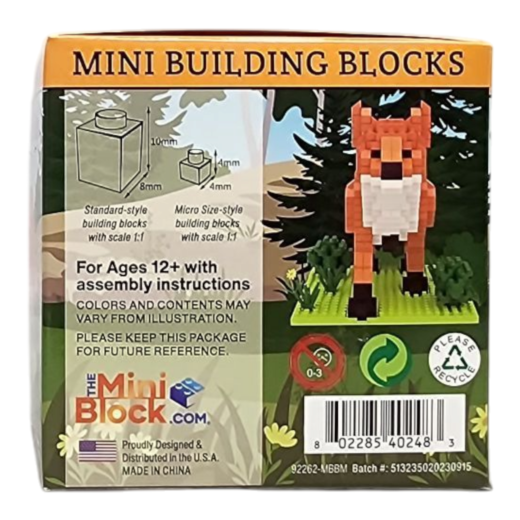 Mini Building Blocks - Red Fox