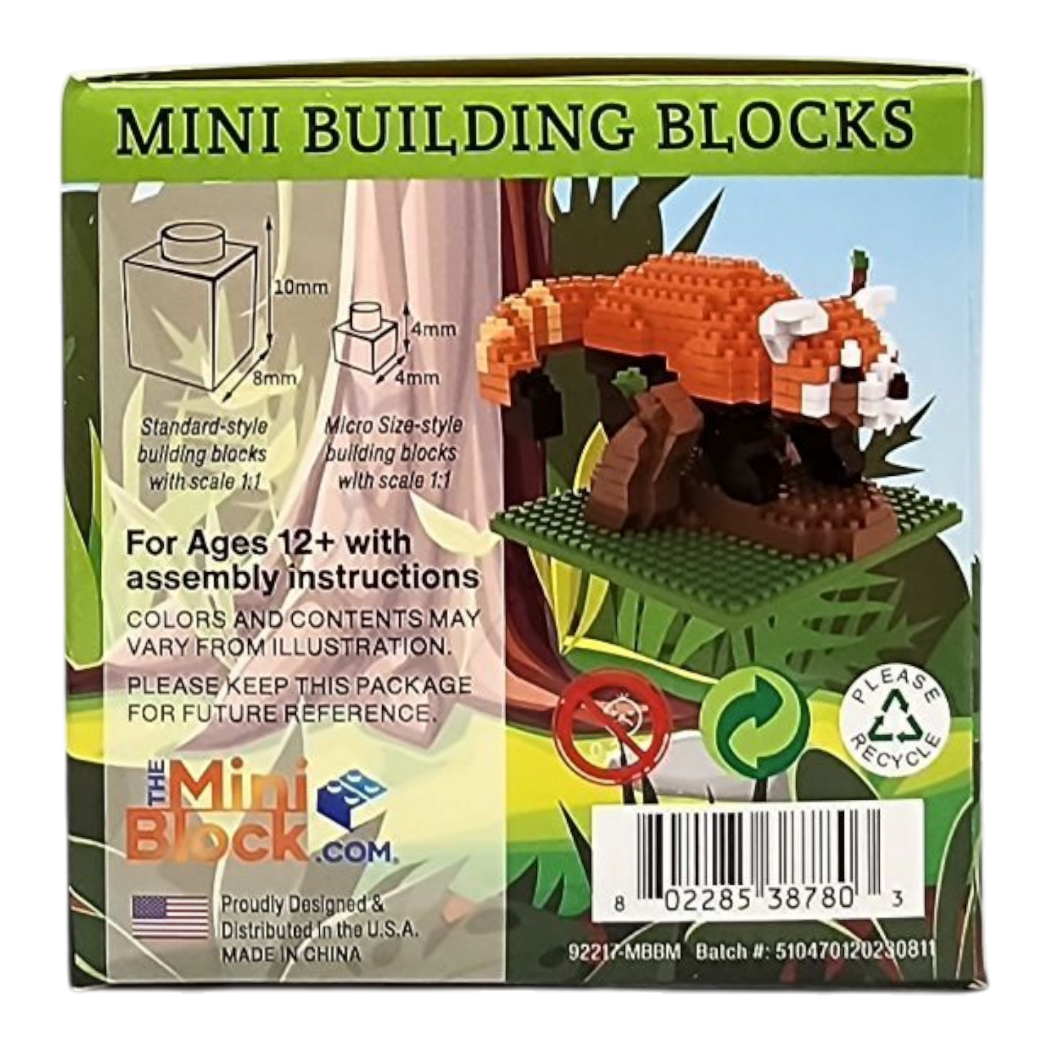 Mini Building Blocks - Red Panda