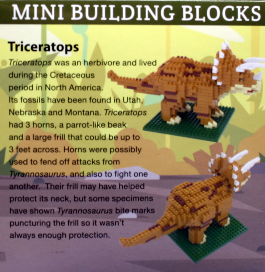 Mini Building Blocks - Triceratops