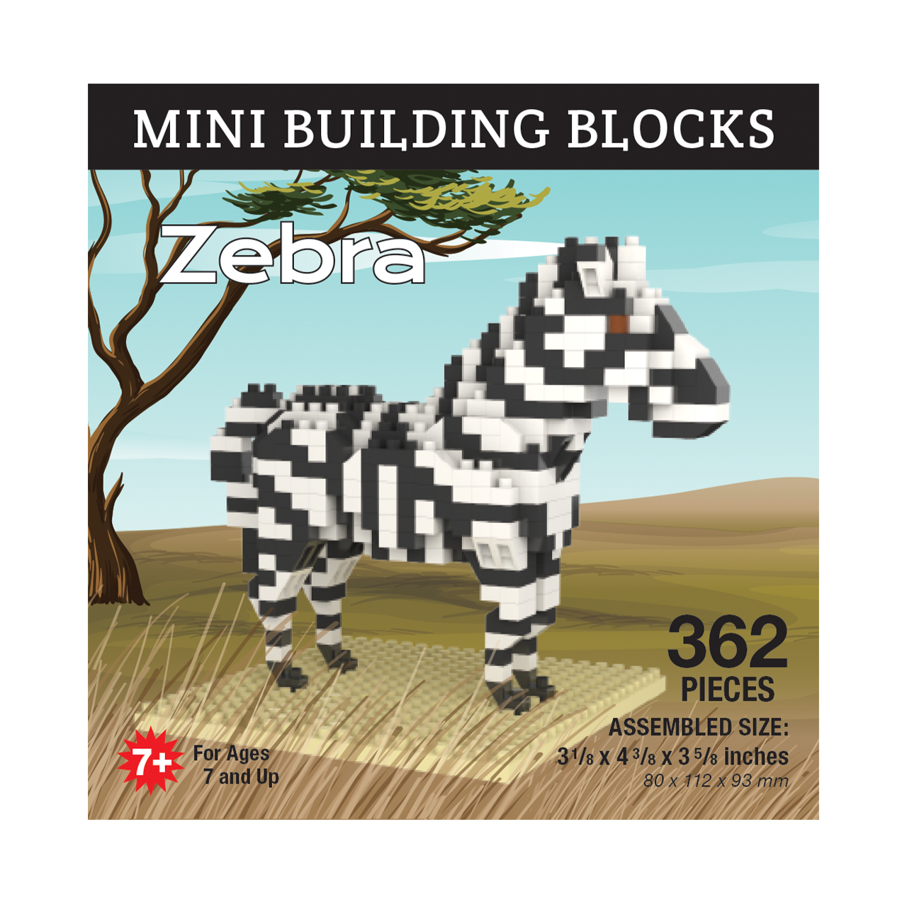 Mini Building Blocks - Zebra