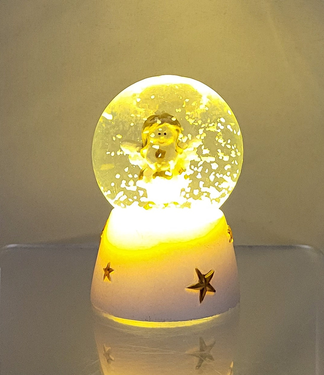 Mini Lighted Snowglobe - Angel