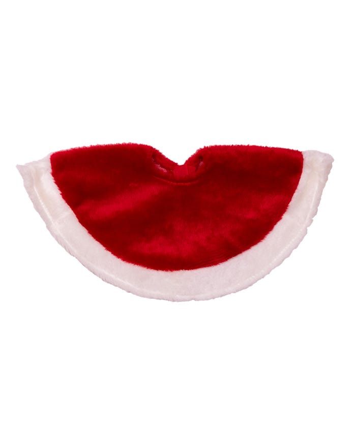 Miniature Red Plush Tree Skirt