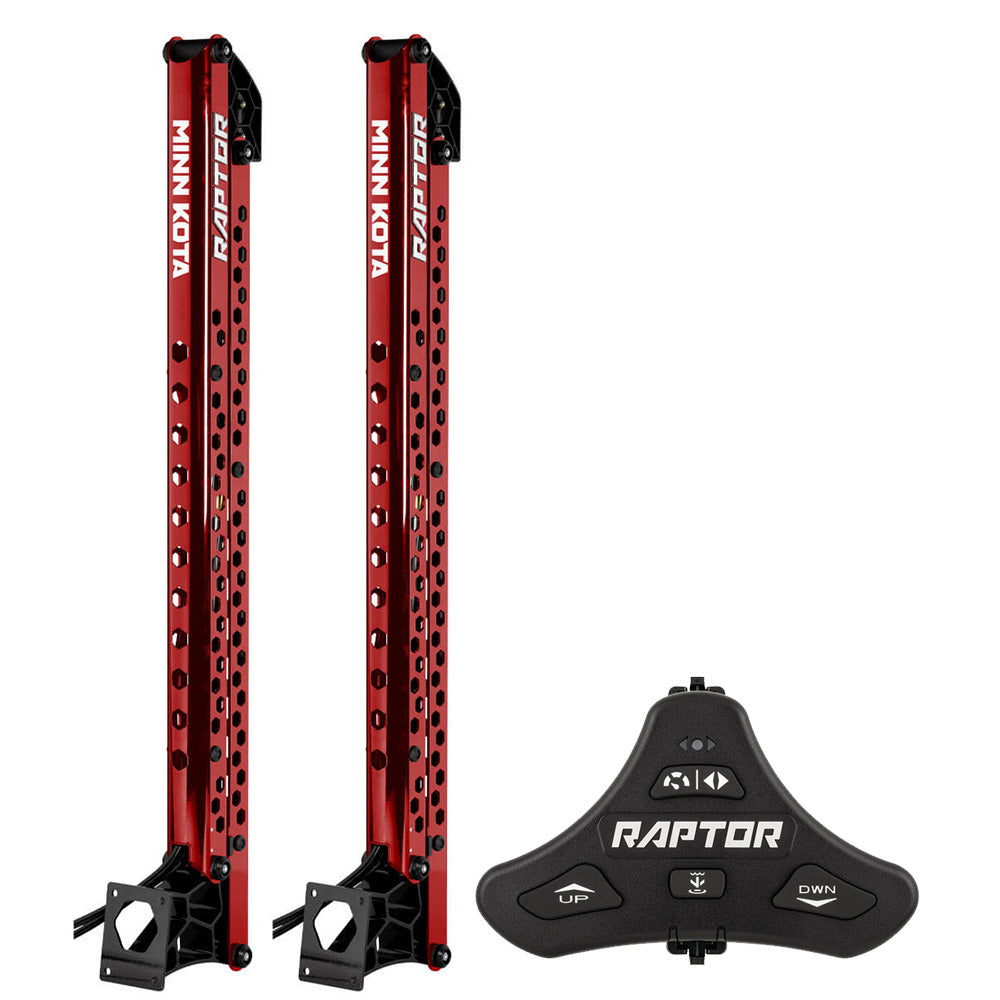 Minn Kota Raptor Bundle Pair - 8' Red Shallow Water Anchors w/Active Anchoring &amp;