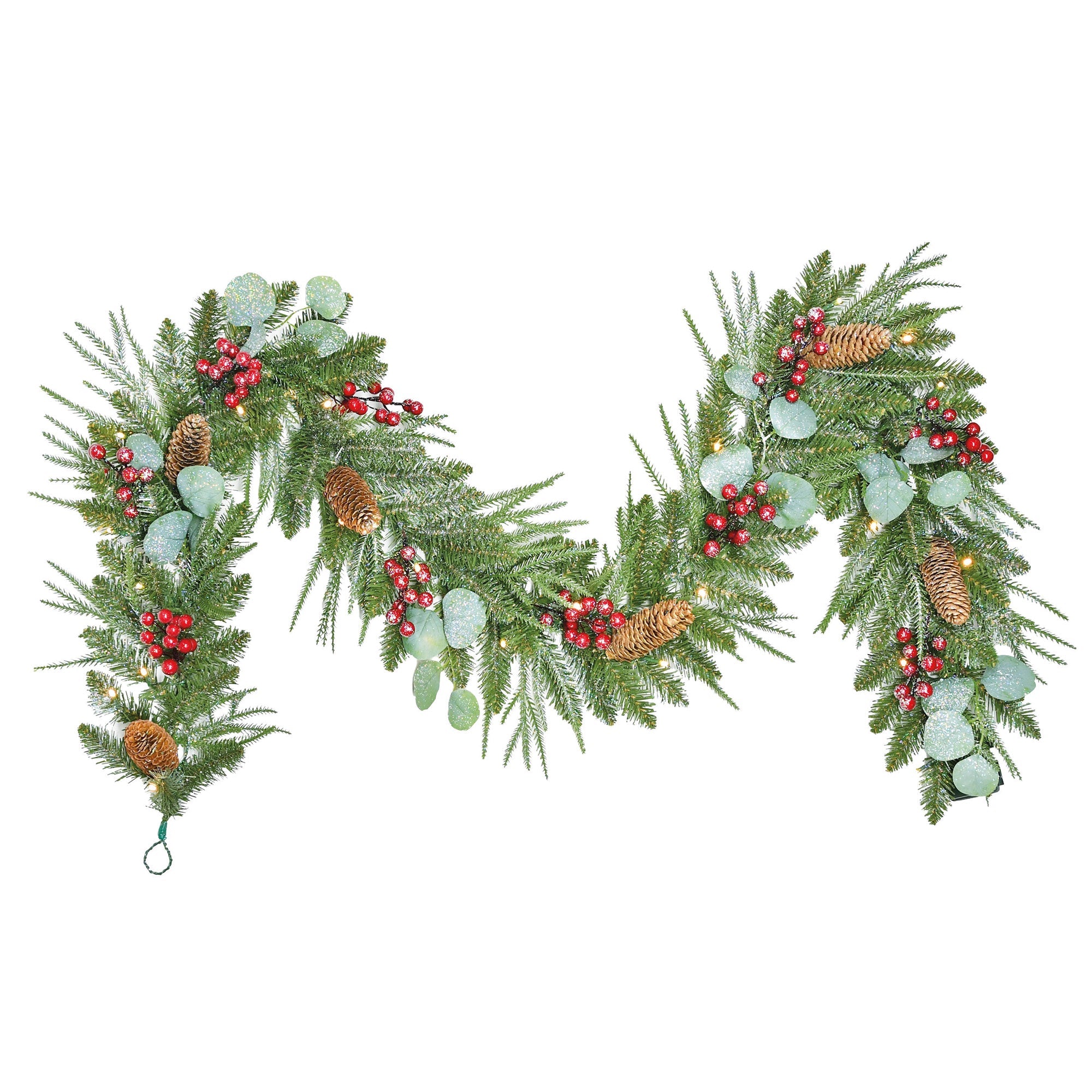Mixed Pine and Berry Garland - 6 Feet Long