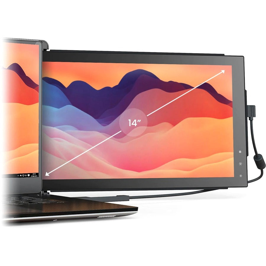 Mobile Pixels TRIO Max 14" Class Full HD LCD Monitor - 16:9 - Metallic Black - 14.1"