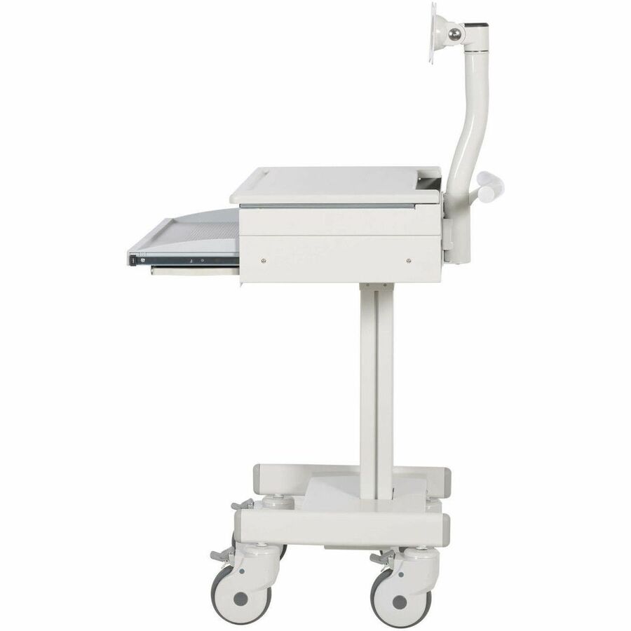 Mobile Workstation - Height Adjustable Monitor Mount with Casters | Tripp Lite WWSS1DWSTAA