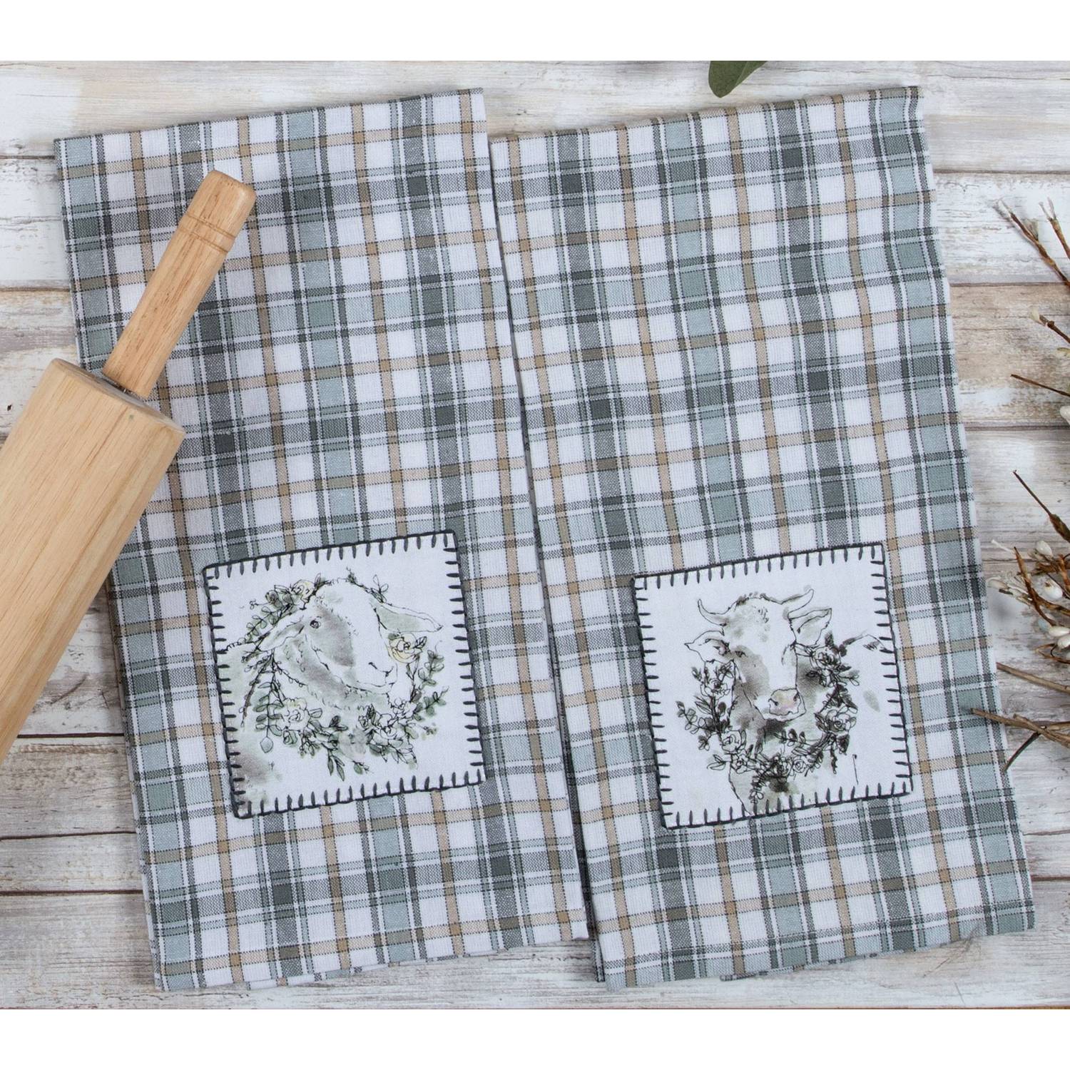 Modern Farmhouse Tea Towel - Cow