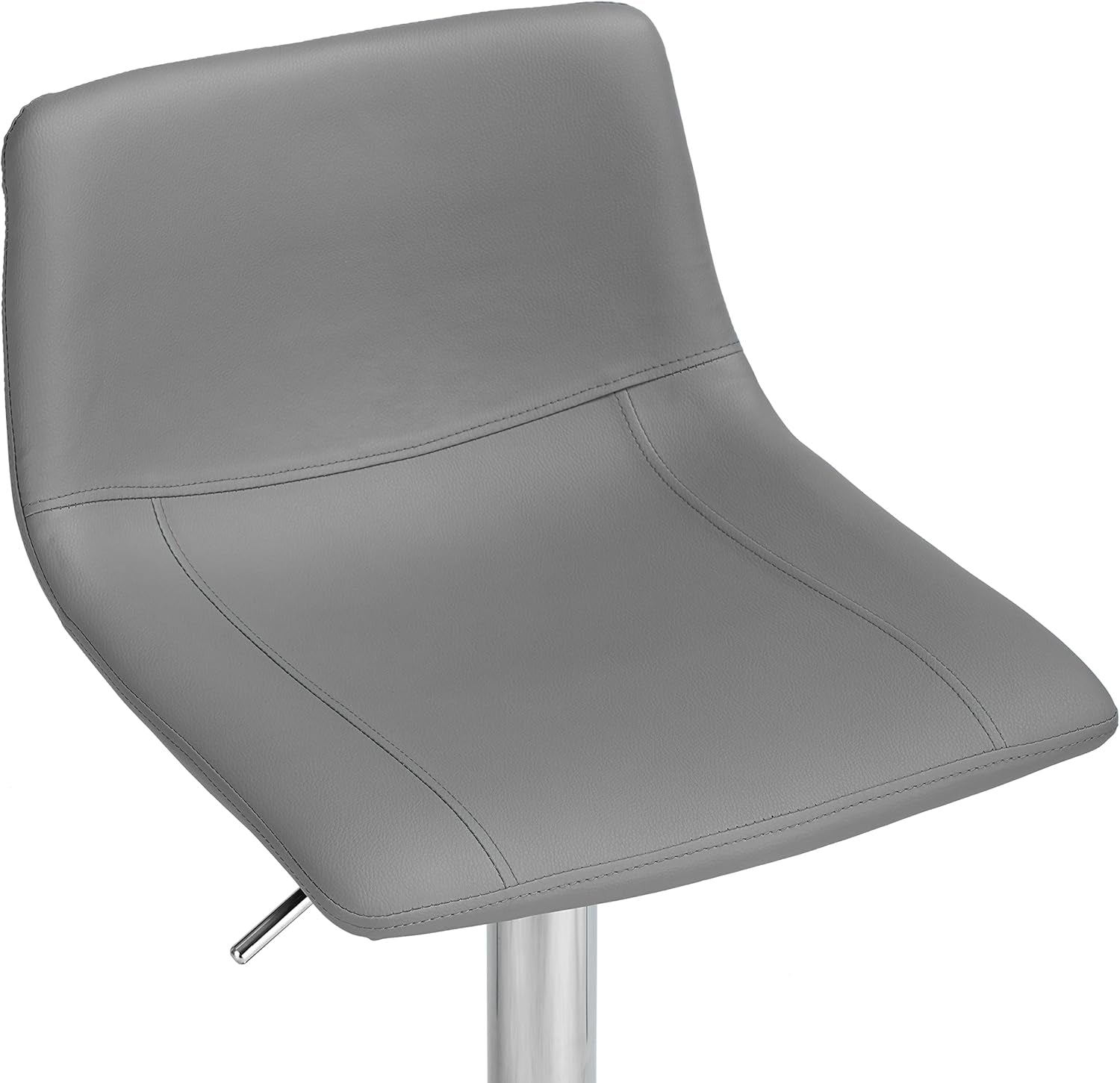 Modern Grey PU Leather Swivel Bar Stools Set