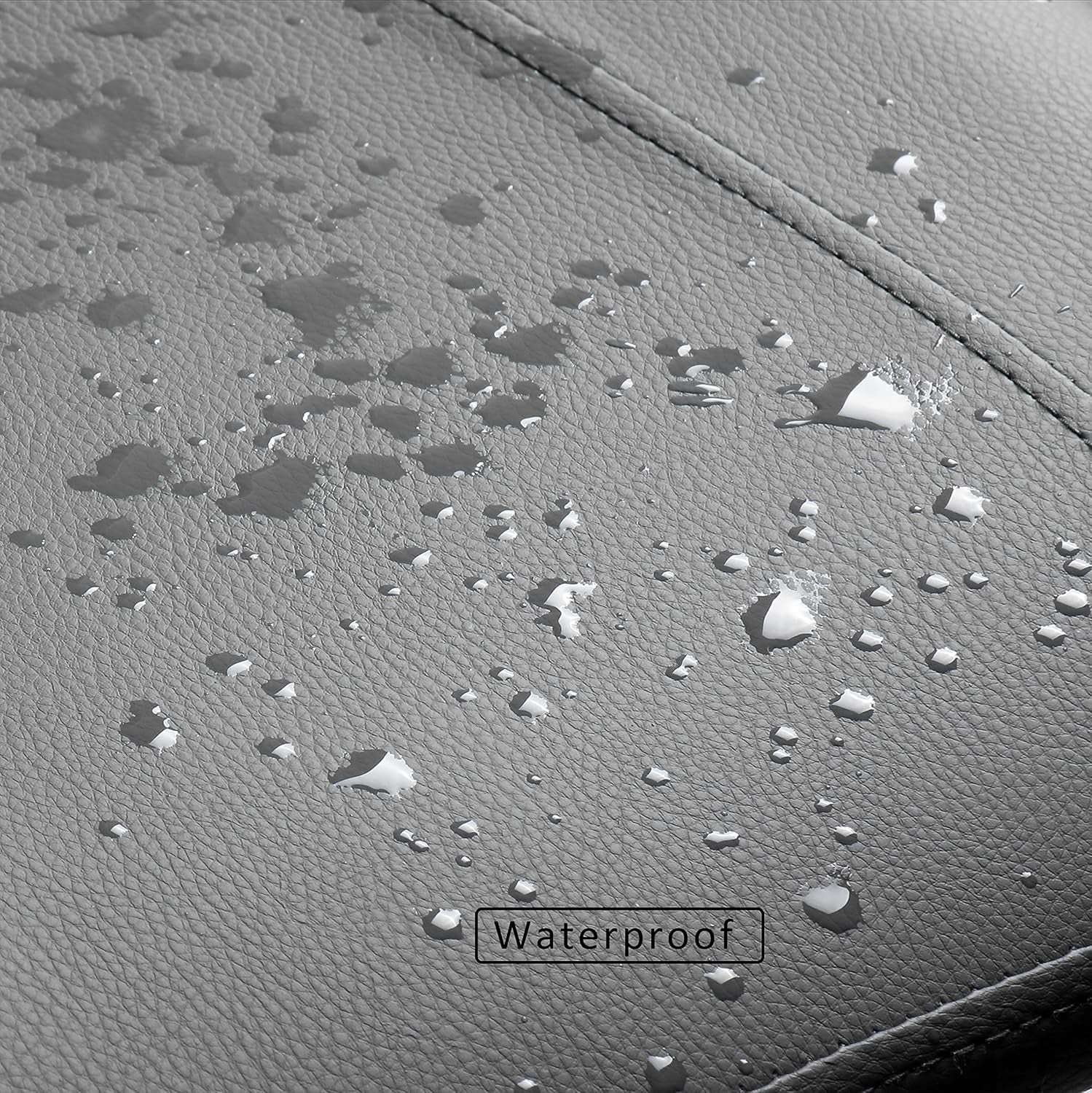 Modern Grey PU Leather Swivel Bar Stools Set