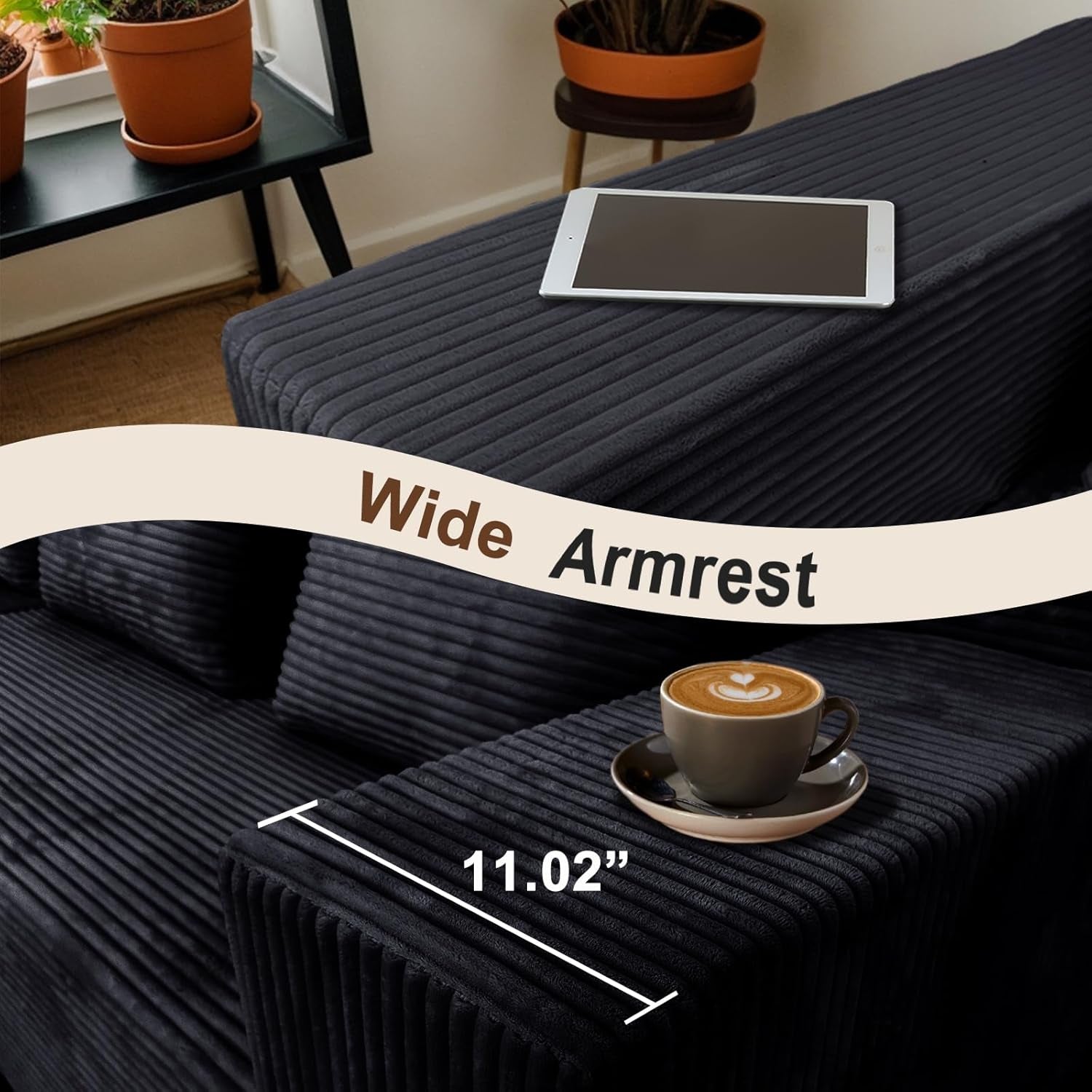 Modern L-Shape Modular Sofa with Deep Seat Comfort