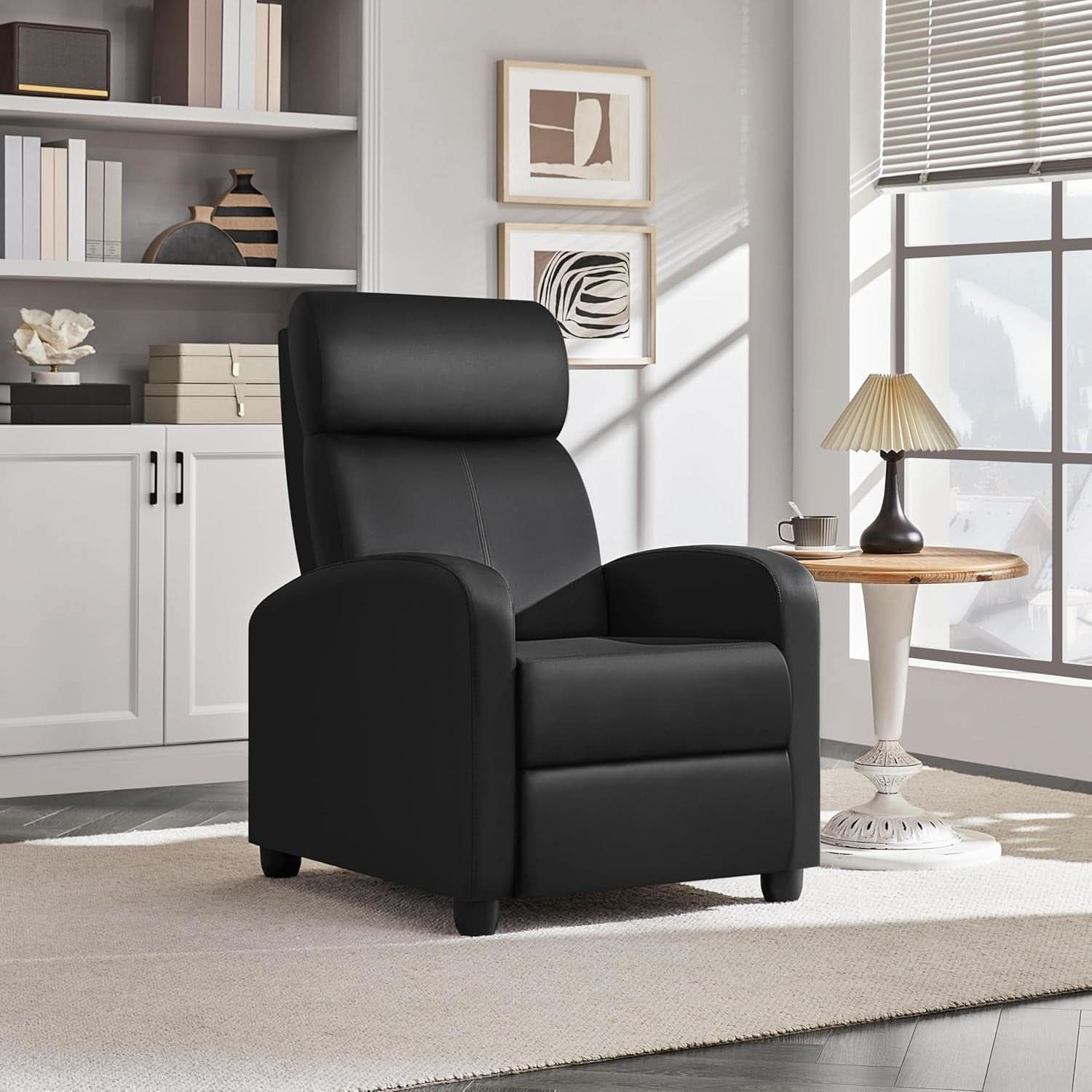 Modern Recliner Sofa With Lumbar Support And Plush Comfort