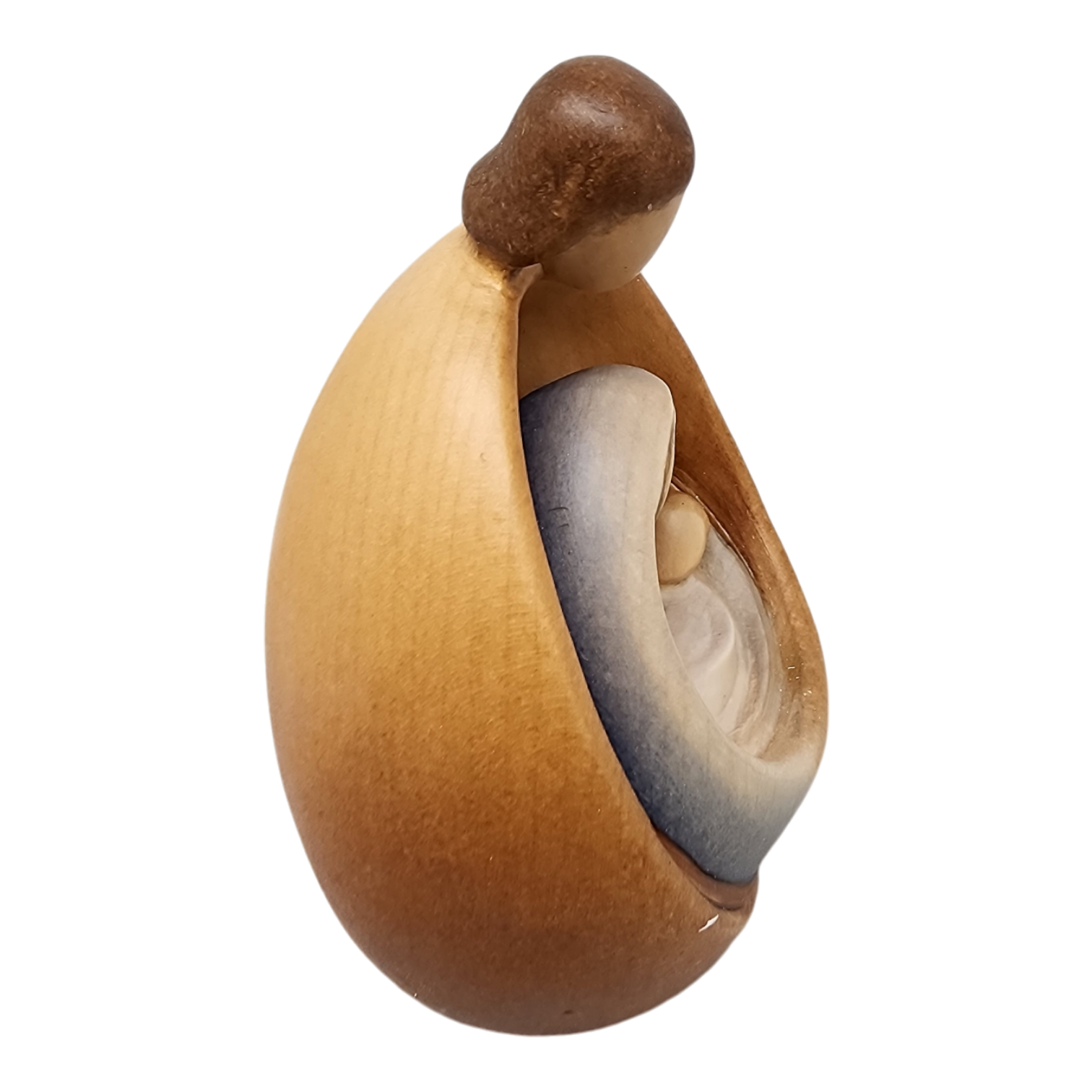 Modern Style Holy Family Carved Nativity - Color - 4.5 Inch