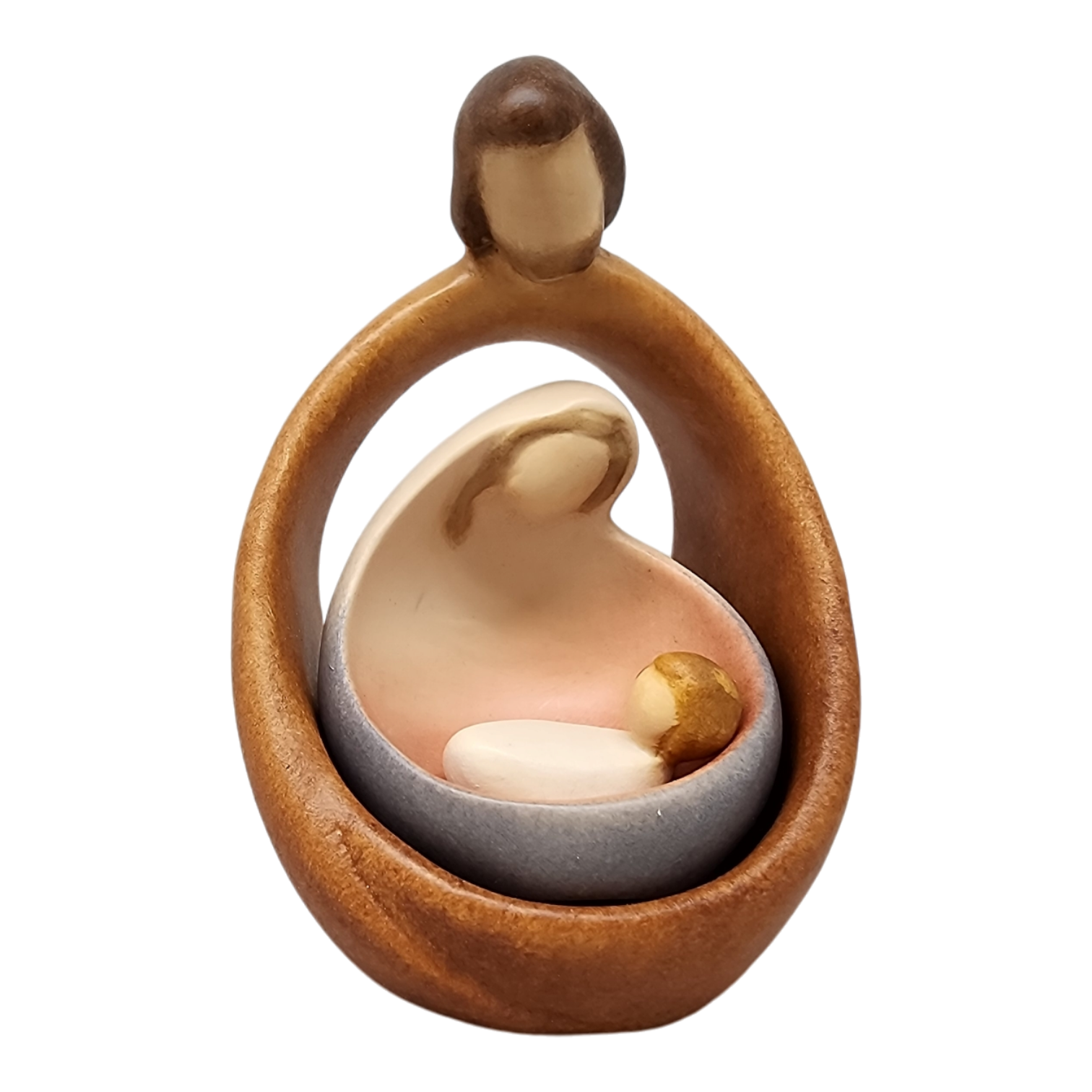 Modern Style Holy Family - Nesting Nativity - Color - 4.5 Inch