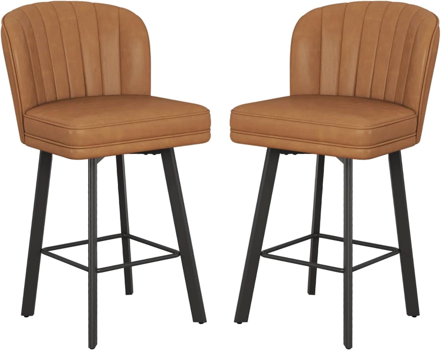 Modern Swivel Counter Height Bar Stools Set of Two