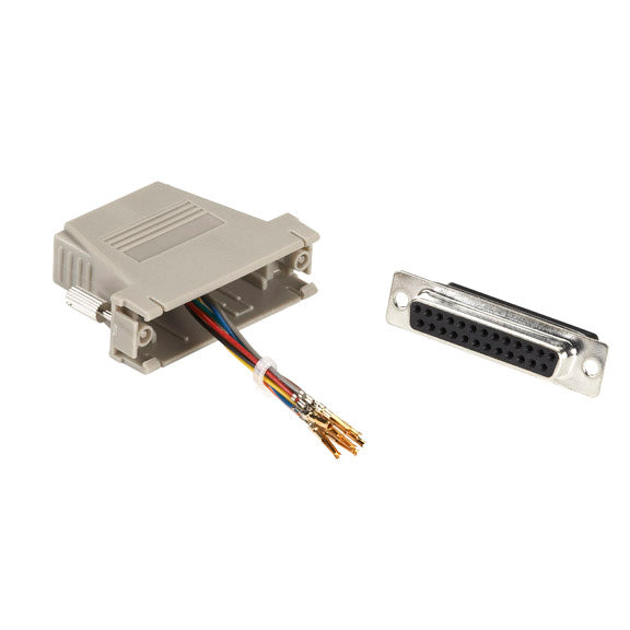 Modular Adapter Kit - Db25F To Rj45F With Thumbscrews Gray