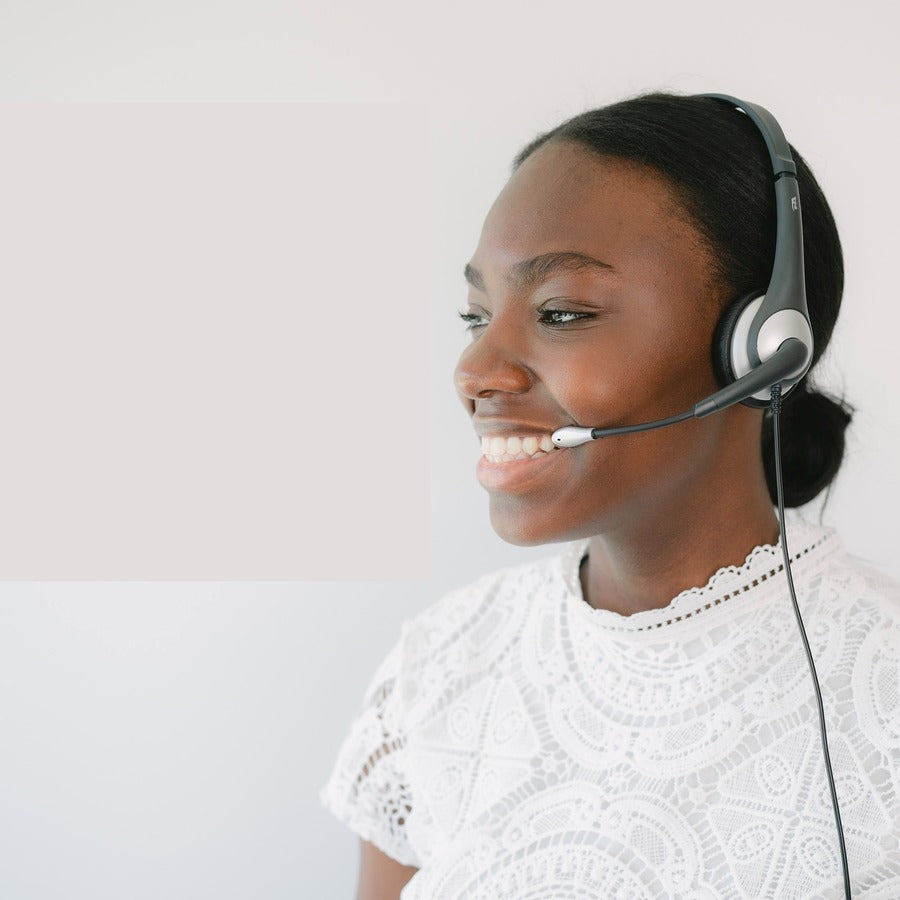 Mono Headset With Usb Ctrl,Noise Cancel Mic Mute Vol. Adj