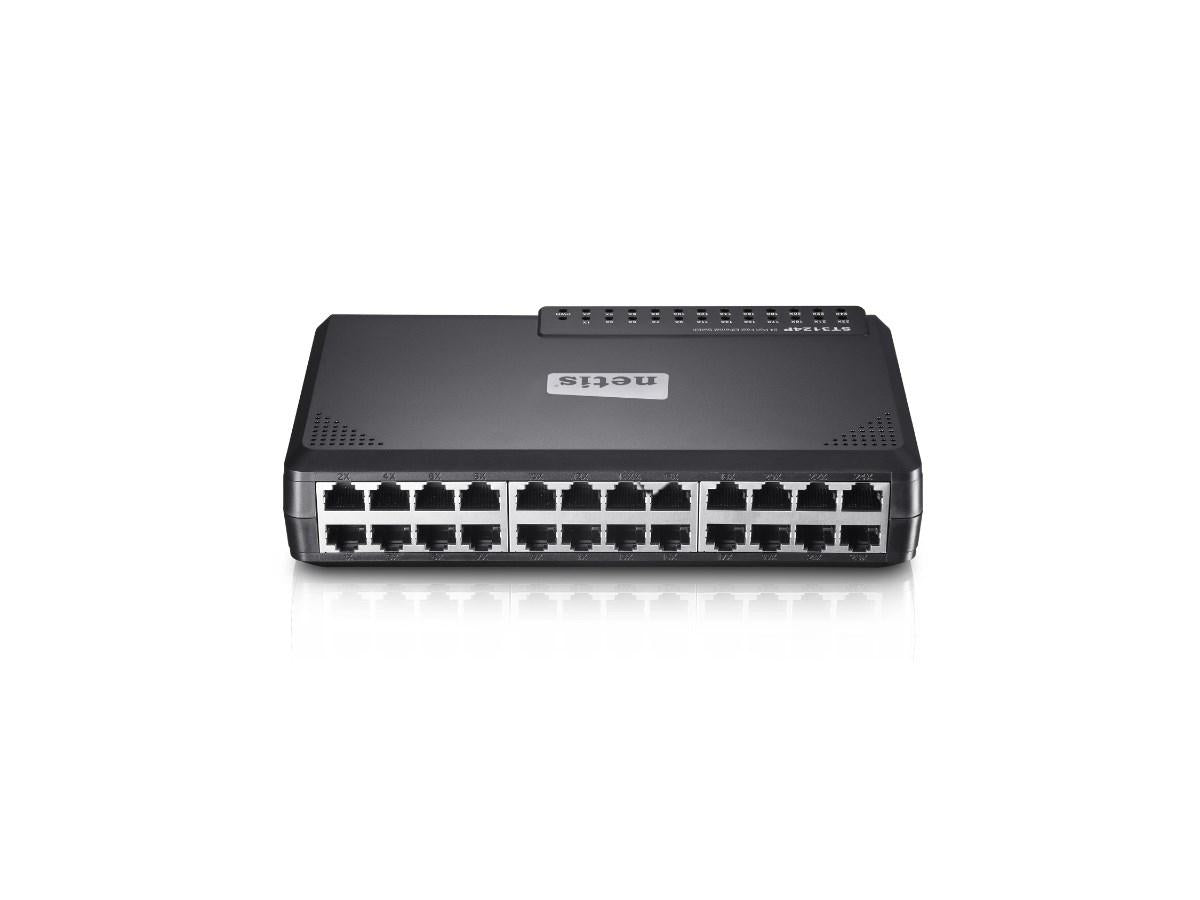 Monoprice 24-Port Unmanaged 10/100Mbps Desktop Switch for Offices