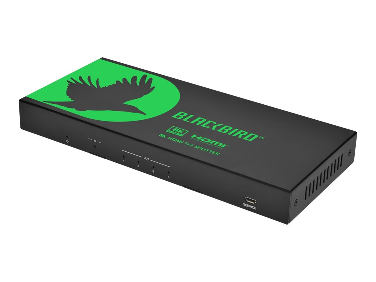 Monoprice Blackbird - Video/audio splitter - 1x4, 8K60, HDCP 2.3, HDMI, with audio extraction - 1 local user - desktop